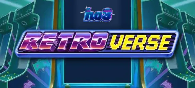 Tampilan visual slot RetroVerse dengan gaya arcade yang dinamis